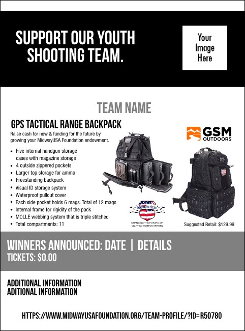 GPS Tactical Range Backpack Flyer V2 Product Front