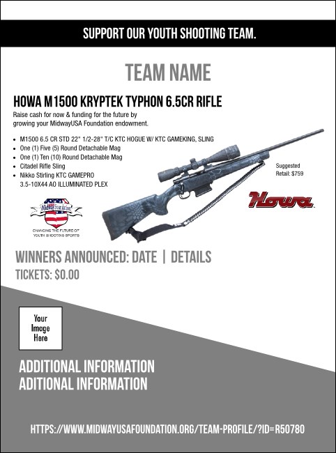 Howa M1500 Kryptek Typhon 6.5CR Rifle Flyer V1 Product Front
