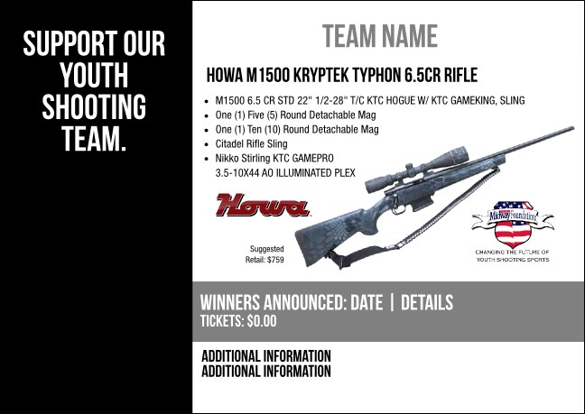 Howa M1500 Kryptek Typhon 6.5CR Rifle Postcard V2 Product Front
