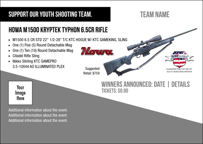 Howa M1500 Kryptek Typhon 6.5CR Rifle Postcard V1 Product Front
