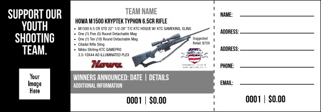 Howa M1500 Kryptek Typhon 6.5CR Rifle Raffle Ticket V2
