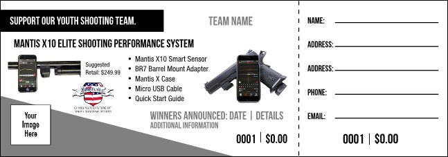 Mantis X10 Elite Shooting Performance System Raffle Ticket V1 Product Front
