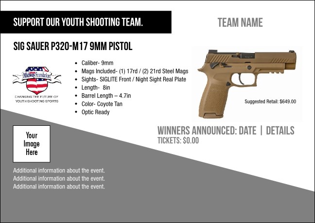Sig Sauer P320-M17 9MM Pistol Postcard V1 Product Front