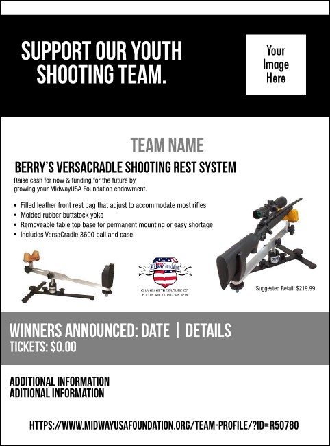 Berry’s VersaCradle Shooting Rest System Flyer V2 Product Front