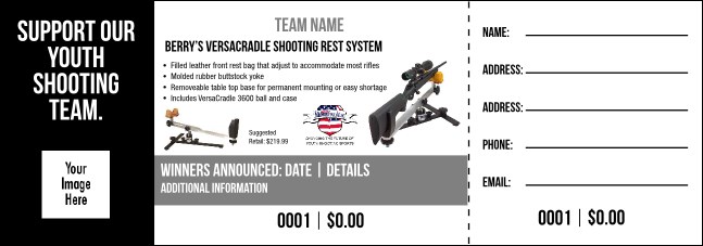 Berry’s VersaCradle Shooting Rest System Raffle Ticket V2 Product Front