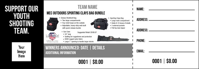 MEC Outdoors Sporting Clays Bag Bundle Raffle Ticket V2 Product Front
