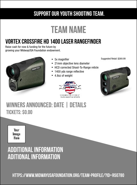 Vortex Crossfire HD 1400 Laser Rangefinder Flyer V1 Product Front