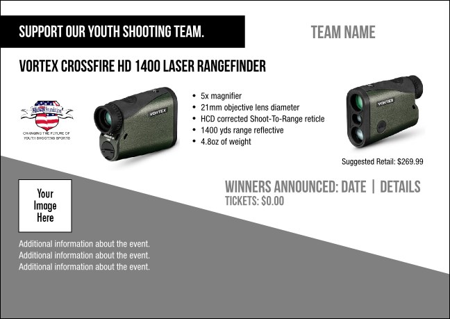 Vortex Crossfire HD 1400 Laser Rangefinder Postcard V1 Product Front