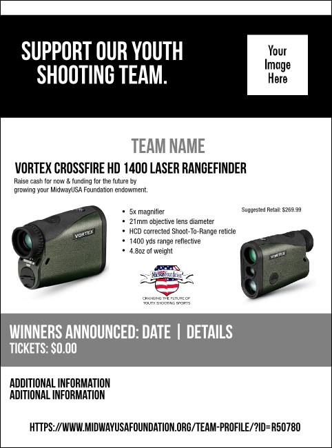 Vortex Crossfire HD 1400 Laser Rangefinder Flyer V2 Product Front