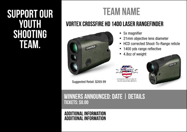 Vortex Crossfire HD 1400 Laser Rangefinder Postcard V2 Product Front