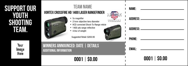 Vortex Crossfire HD 1400 Laser Rangefinder Raffle Ticket V2 Product Front