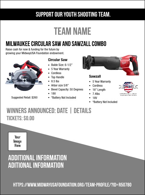 Milwaukee Circular Saw and Sawzall Combo Flyer V1 Product Front