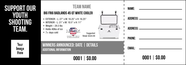 Big Frig Badlands 45 qt White Cooler V2 Raffle Ticket Product Front