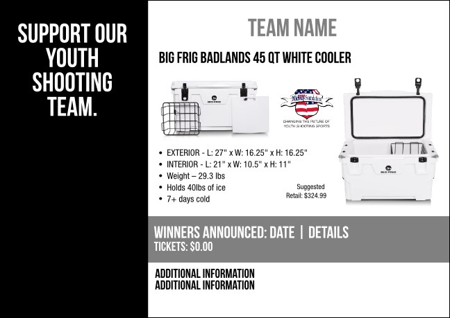 Big Frig Badlands 45 qt White Cooler V2 Postcard Product Front