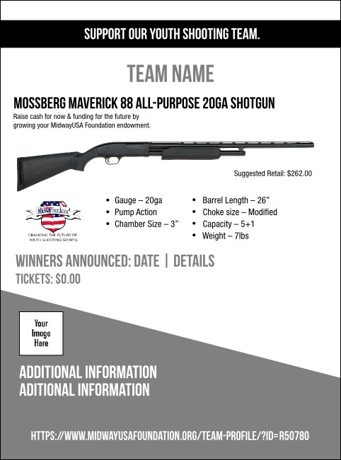 Mossberg Maverick 88 All-Purpose 20ga Shotgun V1 Flyer Product Front