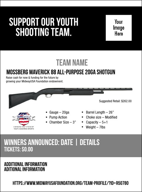 Mossberg Maverick 88 All-Purpose 20ga Shotgun V2 Flyer Product Front