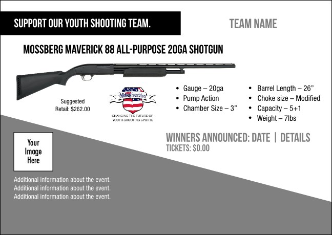Mossberg Maverick 88 All-Purpose 20ga Shotgun V1 Postcard Product Front