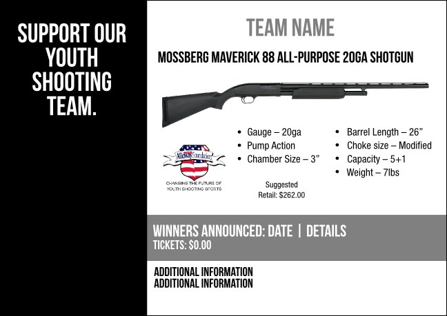 Mossberg Maverick 88 All-Purpose 20ga Shotgun V2 Postcard Product Front