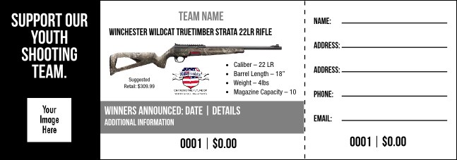 Winchester Wildcat TrueTimber Strata 22LR Rifle V2 Raffle Ticket Product Front