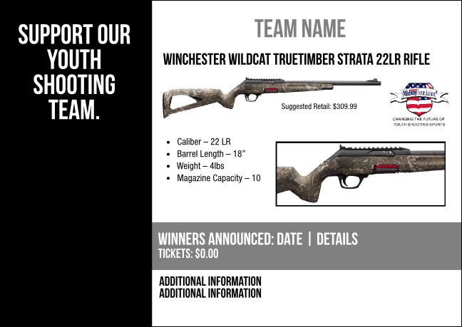 Winchester Wildcat TrueTimber Strata 22LR Rifle V2 Postcard Product Front