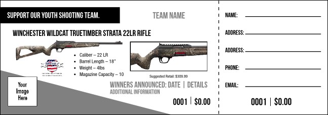 Winchester Wildcat TrueTimber Strata 22LR Rifle V1 Raffle Ticket Product Front