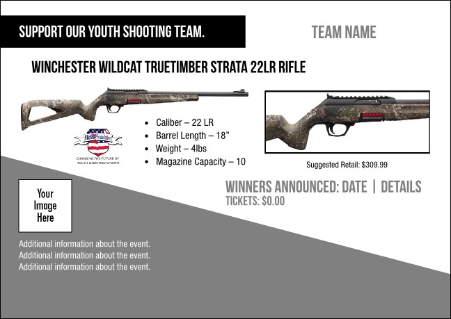 Winchester Wildcat TrueTimber Strata 22LR Rifle V1 Postcard Product Front
