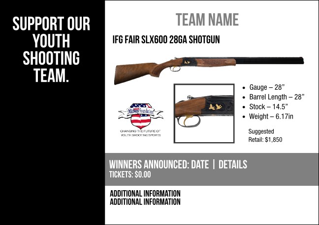 IFG Fair SLX600 28ga Shotgun V2 Postcard Product Front